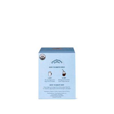 Organic Flavored Variety Cold Brew Singles  Product Shot Back