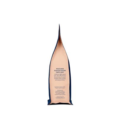 Organic Hazelnut Coffee Blend Product Shot Side