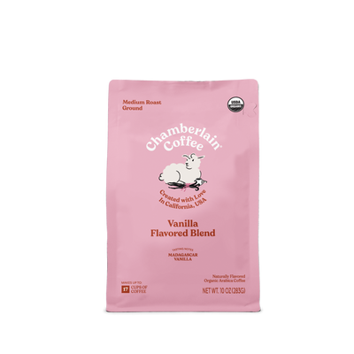 Organic Vanilla Coffee Blend  Product Shot Front